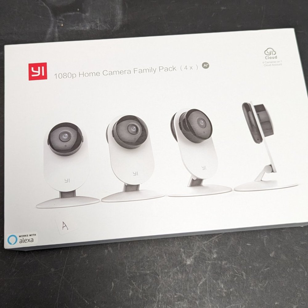 YI 4pc Security Home Camera 1080p 2.4G WiFi Night Vision 2-Way Audio - Picture 6 of 7
